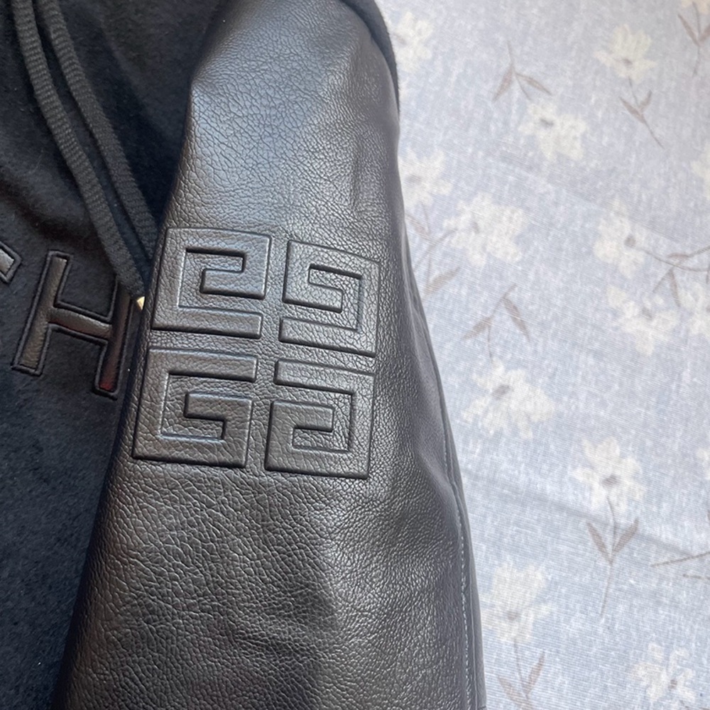 Givenchy Black Varsity Jacket with Leather Sleeves - Picture 5 of 12